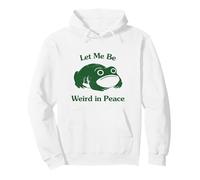 Let Me Be Weird in Peace Funny Frog Ironic Graphic Sudadera con Capucha