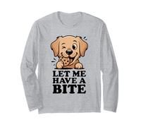 Let Me Have A Bite - Divertido Golden Retriever Cookie Lover Manga Larga