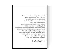 Let Me Not To the Marriage Of True Minds | Sonnet 116 | William Shakespeare | As You Like It | Impresión artística (8 x 10)