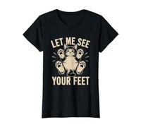 Let Me See Your Feet Camiseta gráfica económica, Mujer, Negro, L