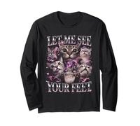 Let Me See Your Feet Cats Bootleg Divertido Manga Larga