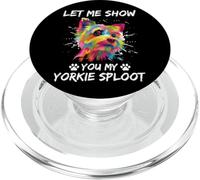 Let Me Show You My Yorkie Sploot Perro Raza Yorkshire Terrier PopSockets PopGrip para MagSafe