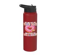 Let Me Sit On Your Face Glazed Donut Inappropriate Women Men Stainless Steel Insulated Water Bottle