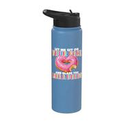 Let Me Sit On Your Face Glazed Donut Inappropriate Women Men Stainless Steel Insulated Water Bottle