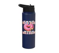 Let Me Sit On Your Face Glazed Donut Inappropriate Women Men Stainless Steel Insulated Water Bottle