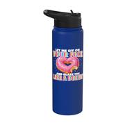 Let Me Sit On Your Face Glazed Donut Inappropriate Women Men Stainless Steel Insulated Water Bottle