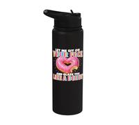 Let Me Sit On Your Face Glazed Donut Inappropriate Women Men Stainless Steel Insulated Water Bottle