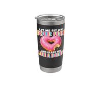 Let Me Sit On Your Face Glazed Donut Inappropriate Women Men Vaso térmico de acero inoxidable de doble pared