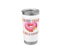Let Me Sit On Your Face Glazed Donut Inappropriate Women Men Vaso térmico de acero inoxidable de doble pared