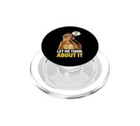 Let Me Think About It Pondering Monkey Question Mark Sarcasm PopSockets PopGrip para MagSafe
