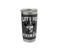 Let´s Do Crimes Wild West Goose Graphic Vaso térmico de acero inoxidable de doble pared