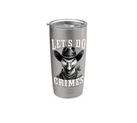 Let´s Do Crimes Wild West Goose Graphic Vaso térmico de acero inoxidable de doble pared