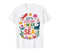 Let’s Explore Under The Sea Cute Ocean Animals Design Camiseta