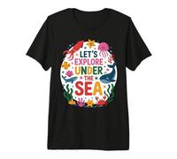 Let’s Explore Under The Sea Cute Ocean Animals Design Camiseta Premium