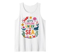 Let’s Explore Under The Sea Cute Ocean Animals Design Camiseta sin Mangas