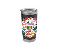 Let’s Explore Under The Sea Cute Ocean Animals Design Vaso térmico de acero inoxidable de doble pared