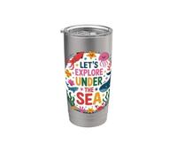 Let’s Explore Under The Sea Cute Ocean Animals Design Vaso térmico de acero inoxidable de doble pared