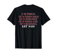 Let’s Go No Excuses Gym Fitness Workout Motivation Training Camiseta