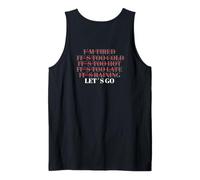 Let’s Go No Excuses Gym Fitness Workout Motivation Training Camiseta sin Mangas