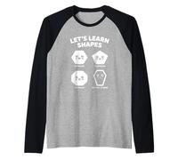 Let’s Learn Shapes Dad Is Gone Meme Joke Sarcasm Humor Camiseta Manga Raglan
