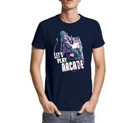 Let´s Play Arcade - Camiseta Hombre Manga Corta Modelo: 287 Talla 3XL Color Navy