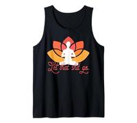 Let That Shit Go Funny Yoga Meme Meditación Camiseta sin Mangas