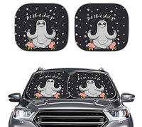 Let That Shit Go Sloth Parasol para Parabrisas de Coche, Visera Plegable para Ventana Delantera, SUV, Camiones, Universal, 2 Unidades