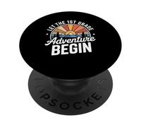 Let the 1st Grade Adventure Begin First Grade Teacher PopSockets PopGrip Adhesivo