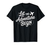 Let The Adventure Begin Airplane Flight Travel Camiseta