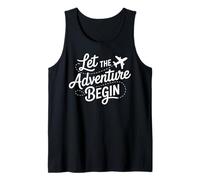 Let The Adventure Begin Airplane Flight Travel Camiseta sin Mangas