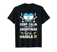 Let The Argentinian Girl Handle it Argentina Flag Camiseta
