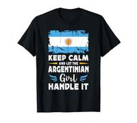 Let The Argentinian Girl Handle it Argentina Flag Camiseta