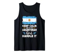 Let The Argentinian Girl Handle it Argentina Flag Camiseta sin Mangas