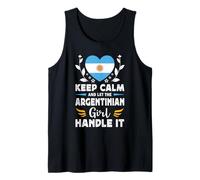 Let The Argentinian Girl Handle it Argentina Flag Camiseta sin Mangas