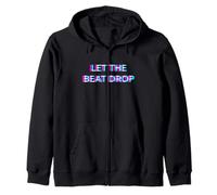 Let The Beat Drop DJ Techno Dubstep House EDM Festival Rave Sudadera con Capucha