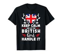 Let The British Girl Handle it UK Flag Camiseta