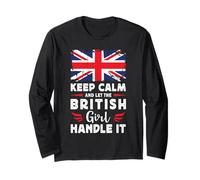 Let The British Girl Handle it UK Flag Manga Larga