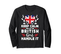 Let The British Girl Handle it UK Flag Manga Larga
