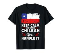 Let The Chilean Girl Handle it Chile Flag Camiseta