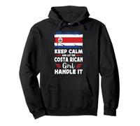Let The Costa Rican Girl Handle it Costa Rica Flag Sudadera con Capucha