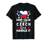 Let The Czech Girl Handle it Czech Republic Flag Camiseta