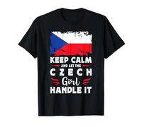 Let The Czech Girl Handle it Czech Republic Flag Camiseta