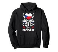 Let The Czech Girl Handle it Czech Republic Flag Sudadera con Capucha