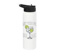 Let the Fun Be Gin Funny Gin Lovers Alcohol Gin Drinking Pun Stainless Steel Insulated Water Bottle