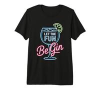 Let The Fun Be Gin & Tonic Tardeo Amante Cóctel Humor Gin Camiseta Premium