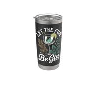 Let The Fun Be Gin & Tonic Tardeo Amante Cóctel Humor Gin Vaso térmico de acero inoxidable de doble pared