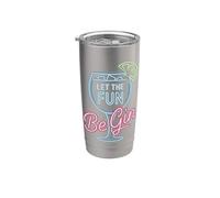 Let The Fun Be Gin & Tonic Tardeo Amante Cóctel Humor Gin Vaso térmico de acero inoxidable de doble pared