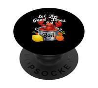Let The-Good Times Boil Funny Crawfish Hervir Mardi Gras Cajun PopSockets PopGrip Adhesivo