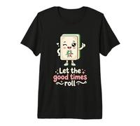 Let The Good Times Roll Mahjong Player Tile Game Estrategia Camiseta Premium