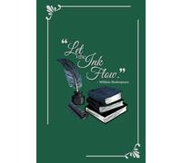 “Let the Ink Flow” Elegant, Vintage Journal with Inspirational Quote - Green